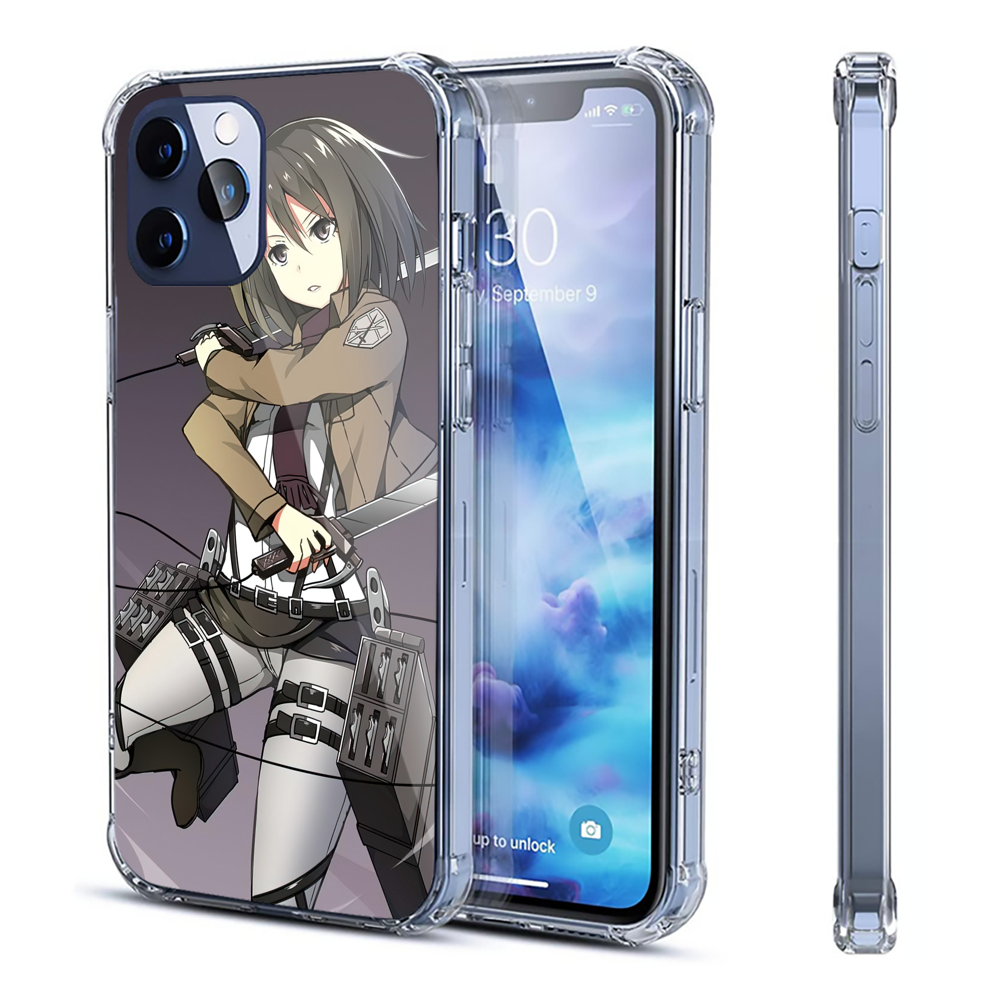 （画像用） 進撃の巨人 Attack on Titan 【iPhone 12シリーズ対応】透明スマホケース（クリアソフトケース）